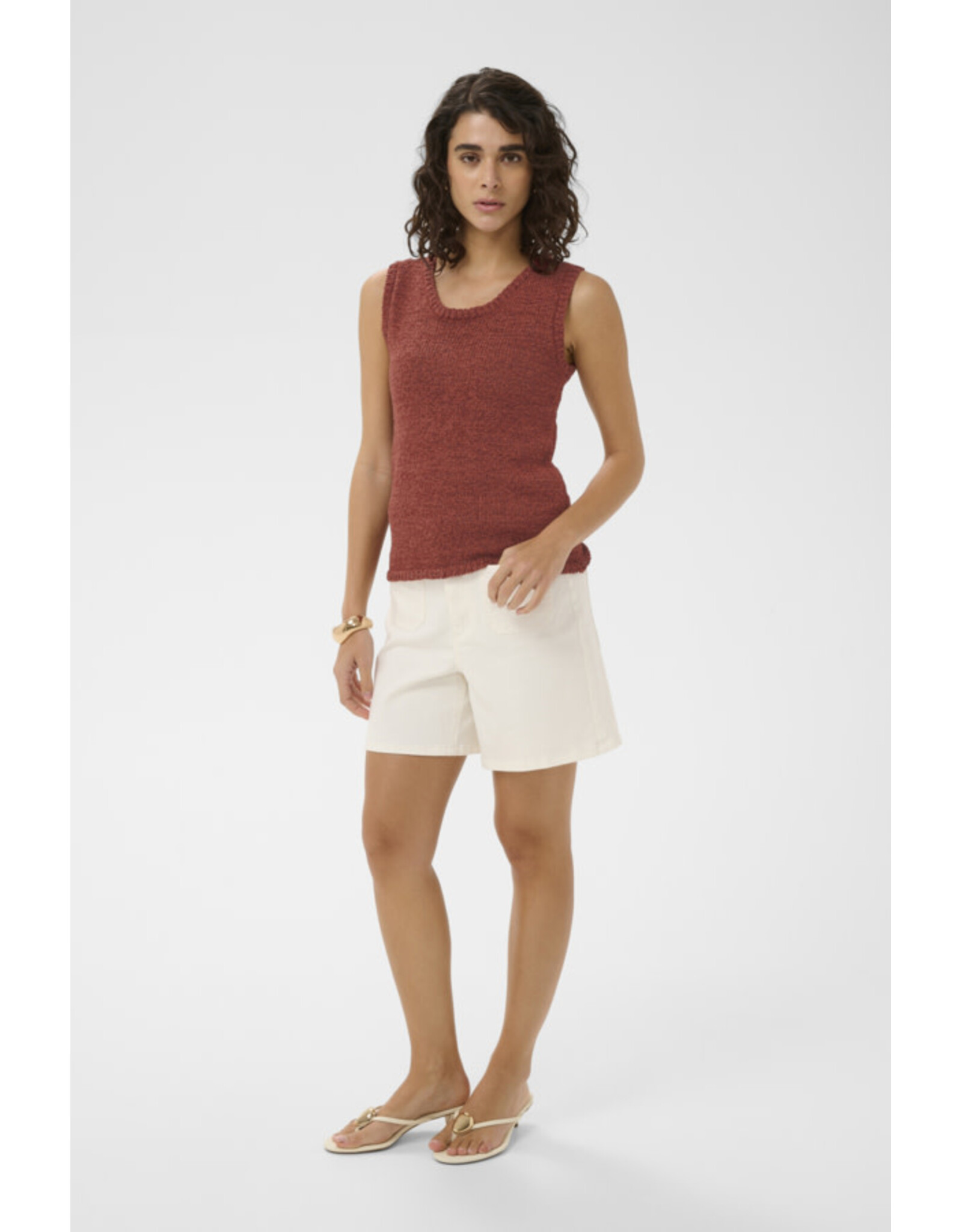 Kaffe Kaffe - Silvia Sleeveless Knit Top (Henna)