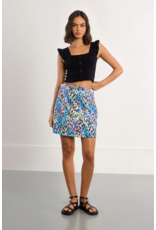 Molly Bracken Molly Bracken -  Button Up Tank with Ruffle Straps (Black)