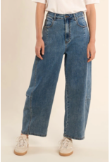 Molly Bracken Molly Bracken - High Waisted Barrel leg jeans (Denim Blue)