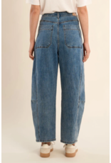 Molly Bracken Molly Bracken - High Waisted Barrel leg jeans (Denim Blue)