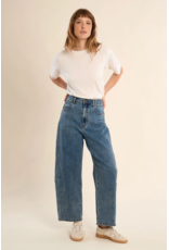 Molly Bracken Molly Bracken - High Waisted Barrel leg jeans (Denim Blue)