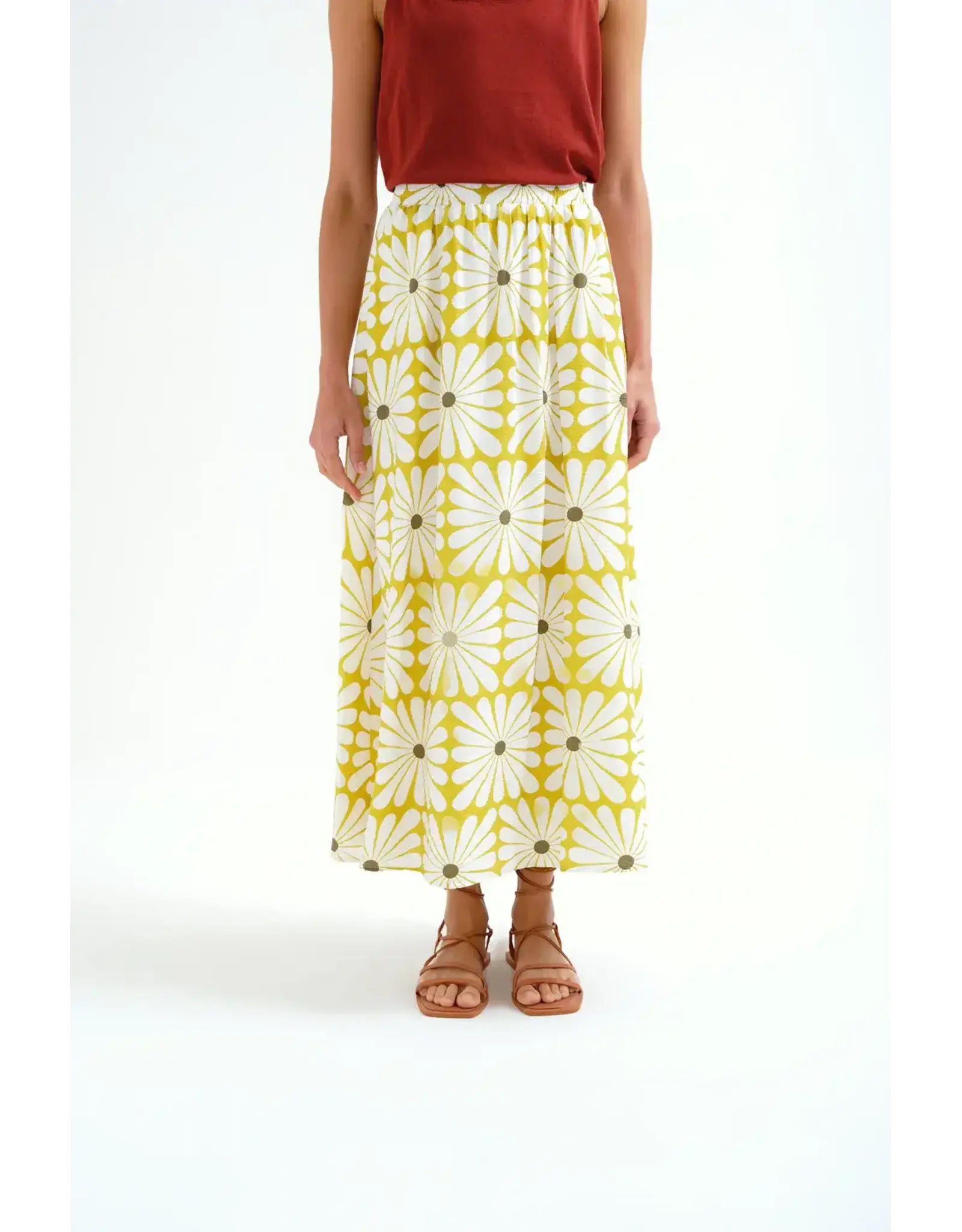 Compania Fantastica Compania Fantastica -  Olive Flower Skirt