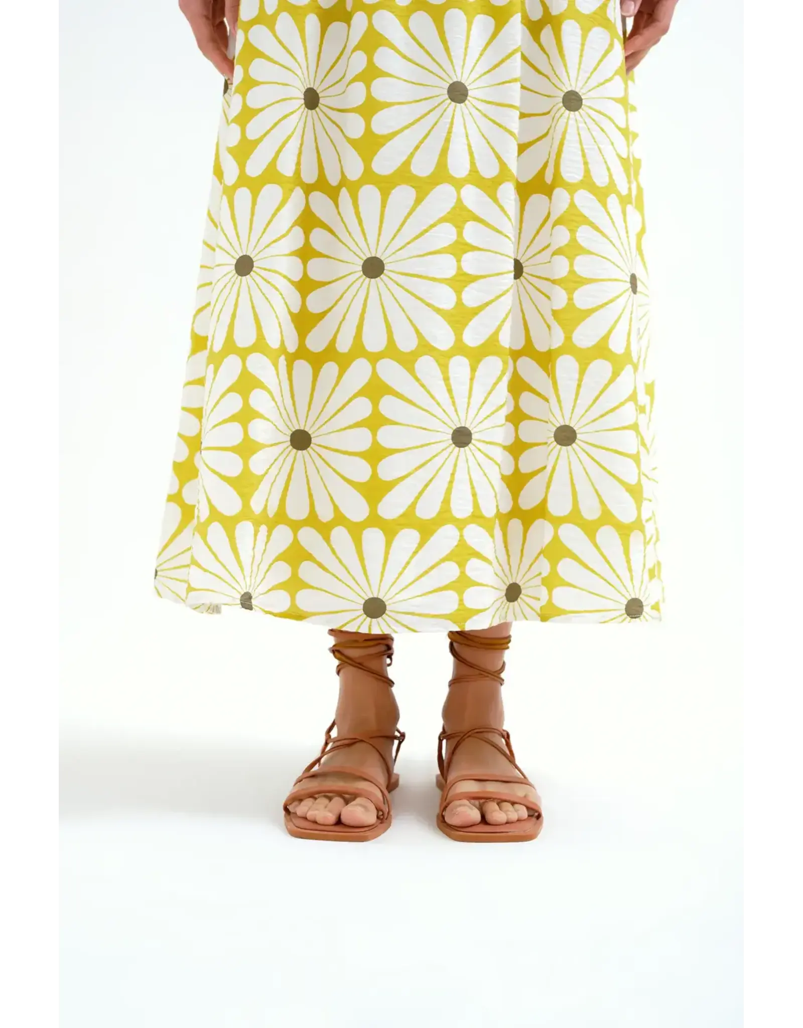 Compania Fantastica Compania Fantastica -  Olive Flower Skirt