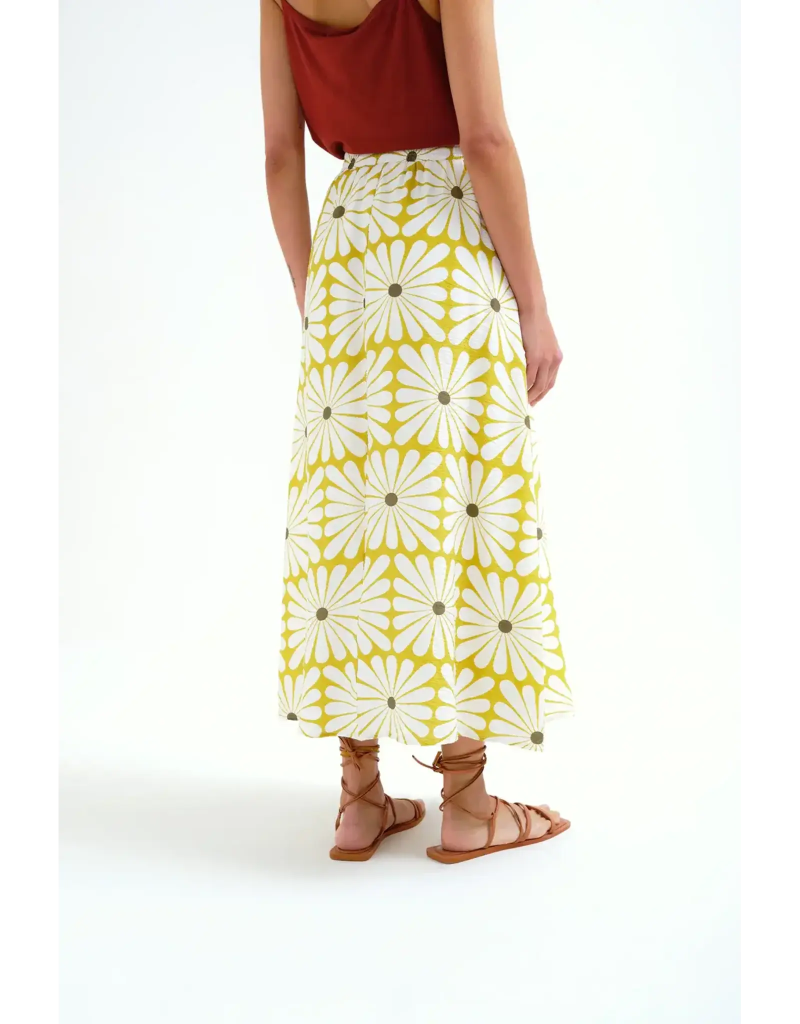 Compania Fantastica Compania Fantastica -  Olive Flower Skirt