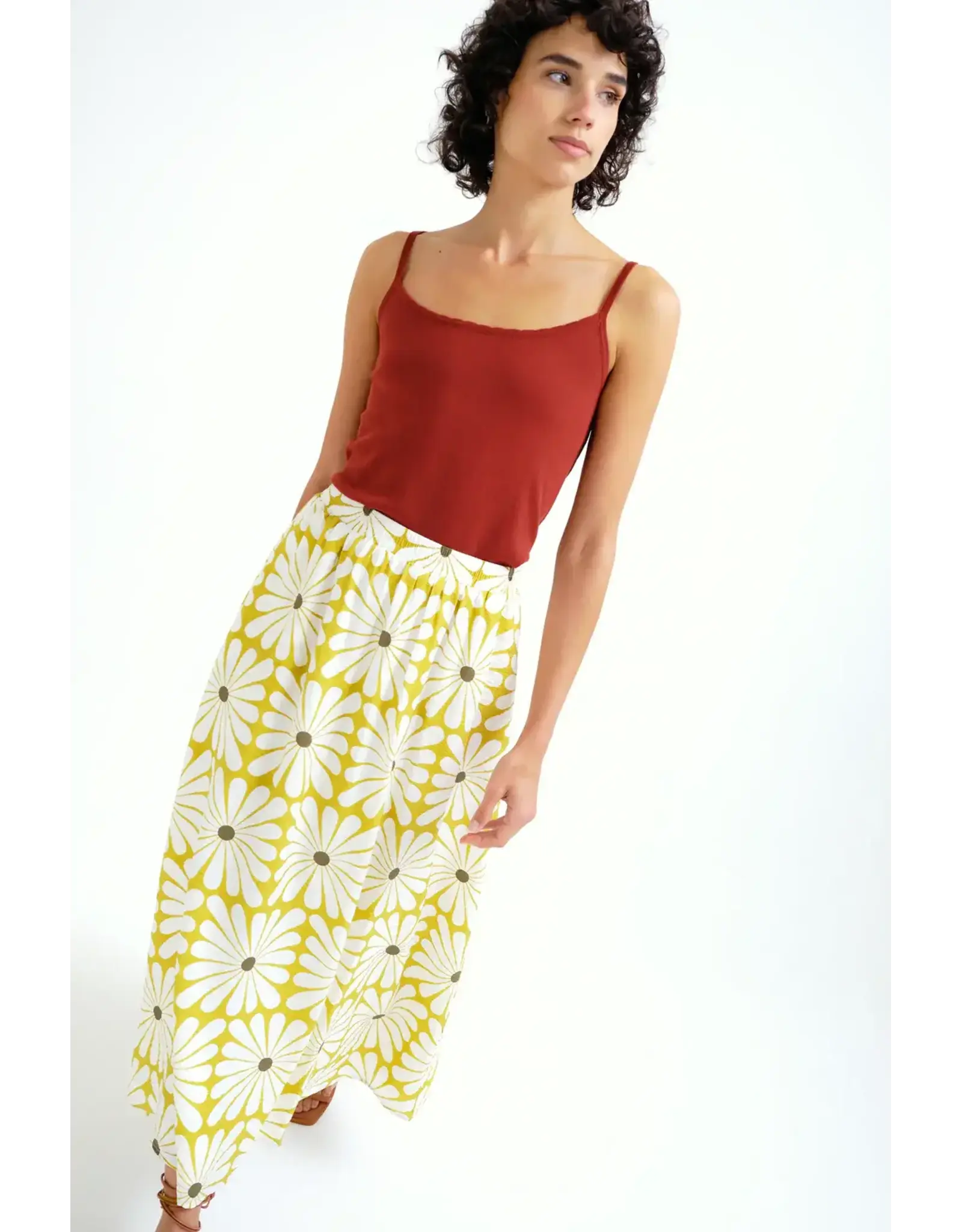 Compania Fantastica Compania Fantastica -  Olive Flower Skirt