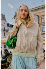 Free people Free People - We The Free Birdie Track Jacket (Puff Pastry)