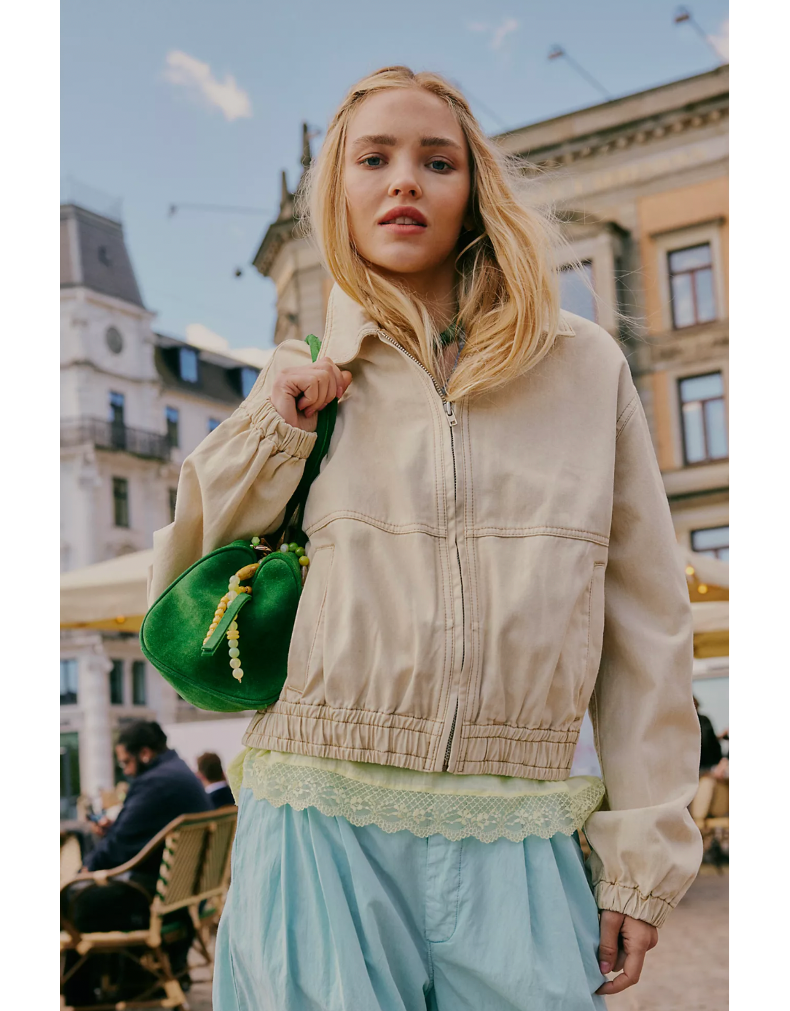 Free people Free People - We The Free Birdie Track Jacket (Puff Pastry)