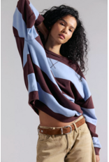 Free people Free People - We The Free Classic Striped Oversized Crewneck (Periwinkle Combo)