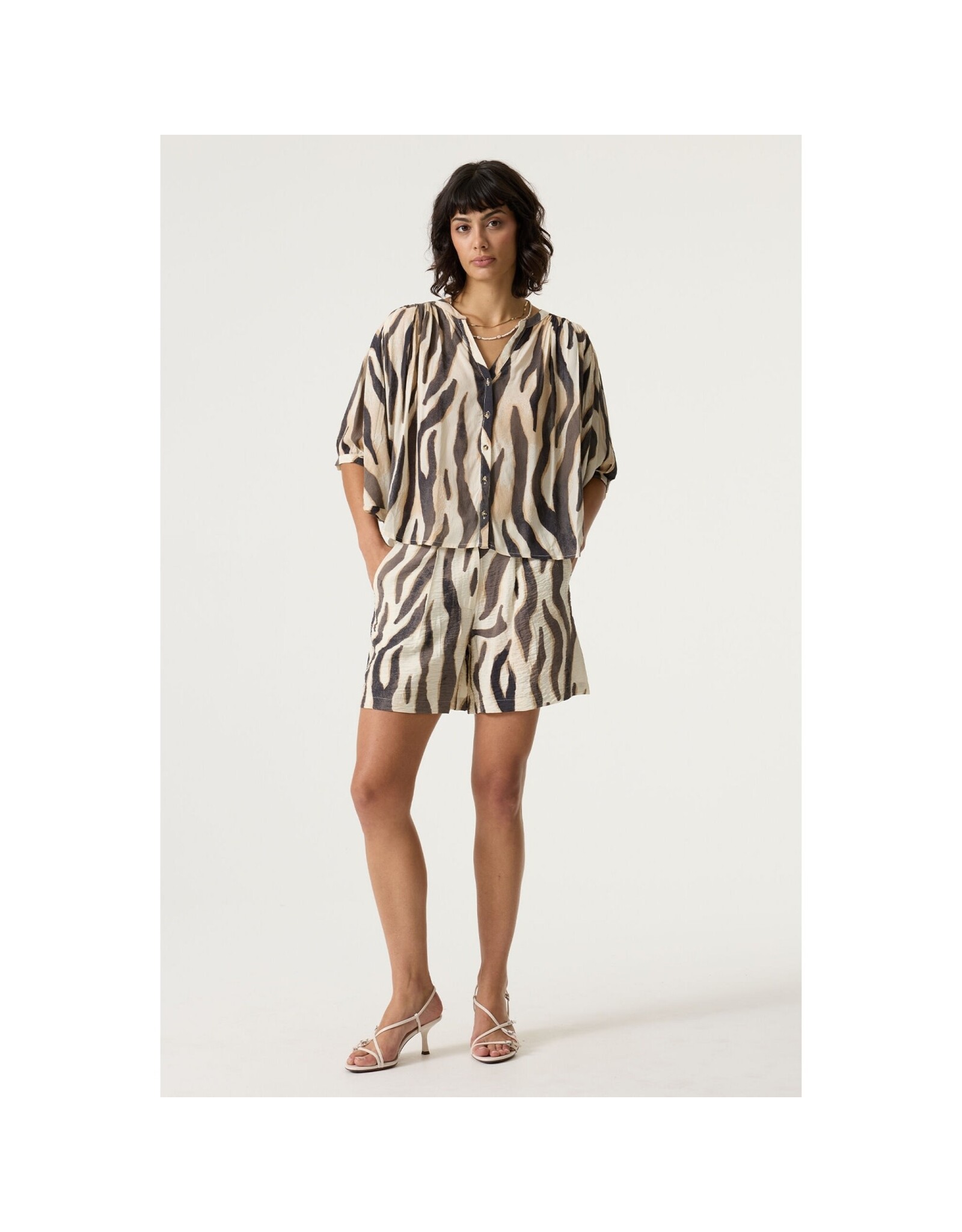 Garcia Garcia - Patterned Gauzy Button Up