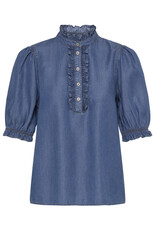 b.young b.young - Kosmo Blouse (Mid Blue Denim)
