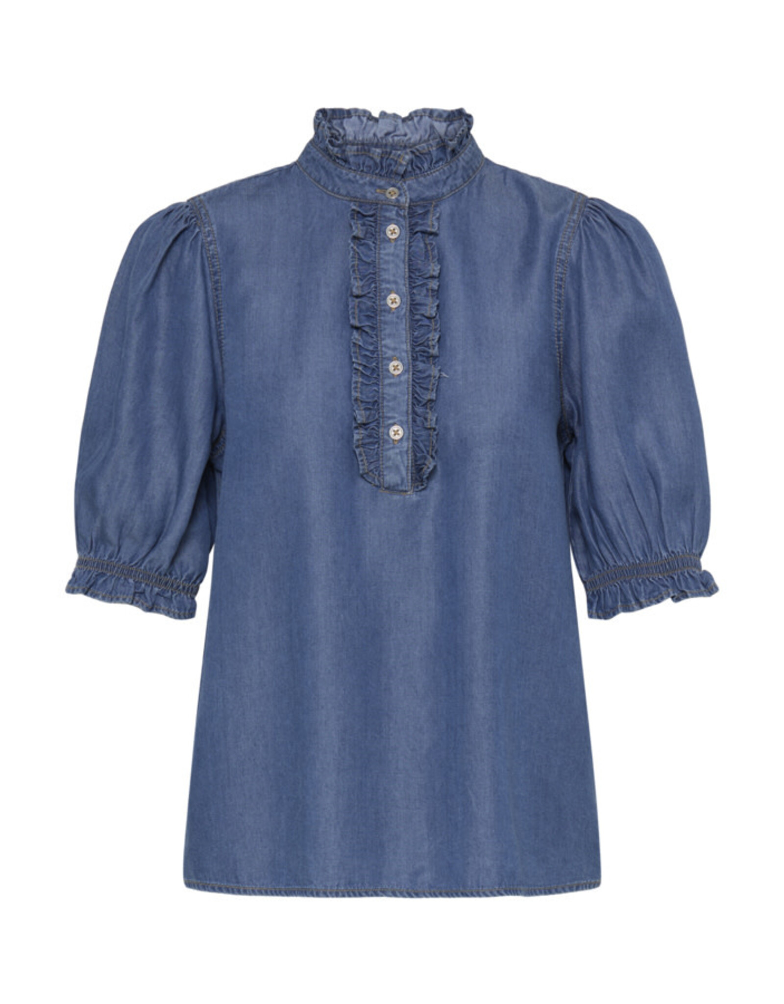b.young b.young - Kosmo Blouse (Mid Blue Denim)