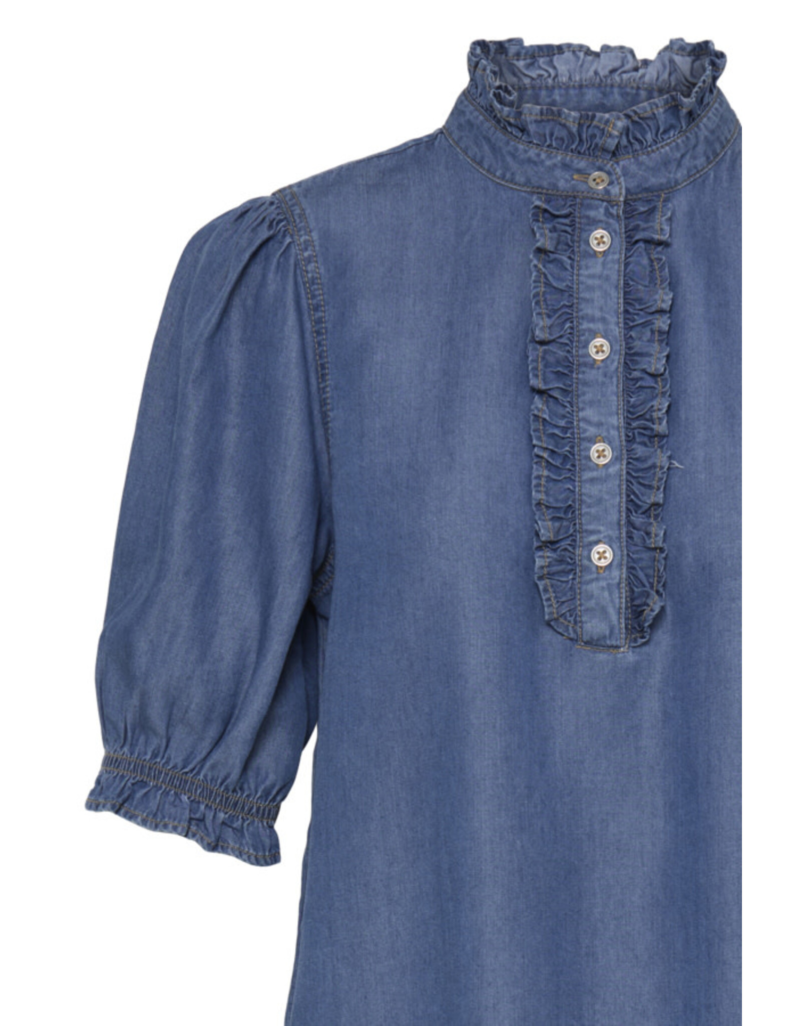 b.young b.young - Kosmo Blouse (Mid Blue Denim)
