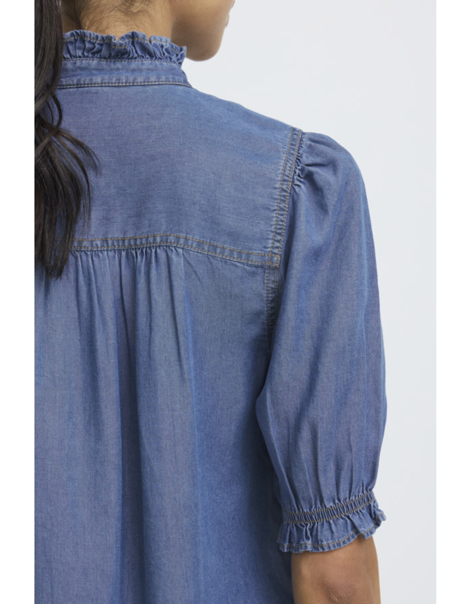 b.young b.young - Kosmo Blouse (Mid Blue Denim)