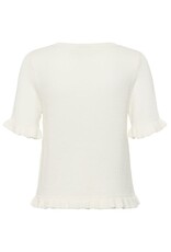 Kaffe Kaffe - Lindsay Short Sleeve Sweater (Chalk)