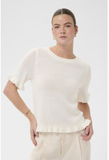 Kaffe Kaffe - Lindsay Short Sleeve Sweater (Chalk)