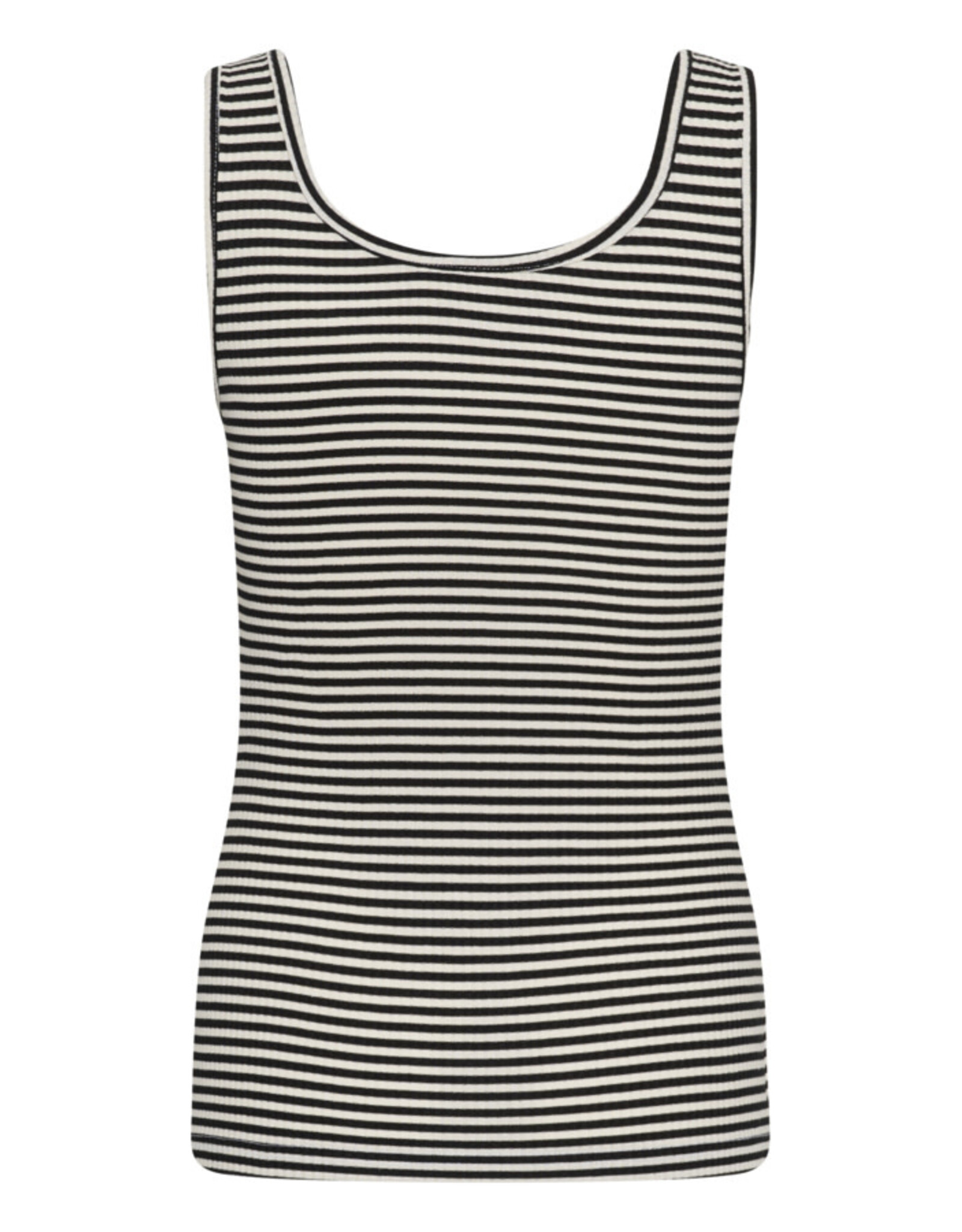Kaffe Kaffe - Tiana Striped Tank (Black / Chalk)