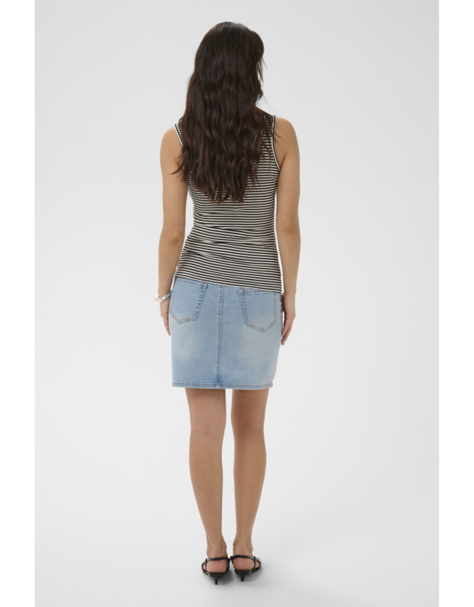Kaffe Kaffe - Tiana Striped Tank (Black / Chalk)