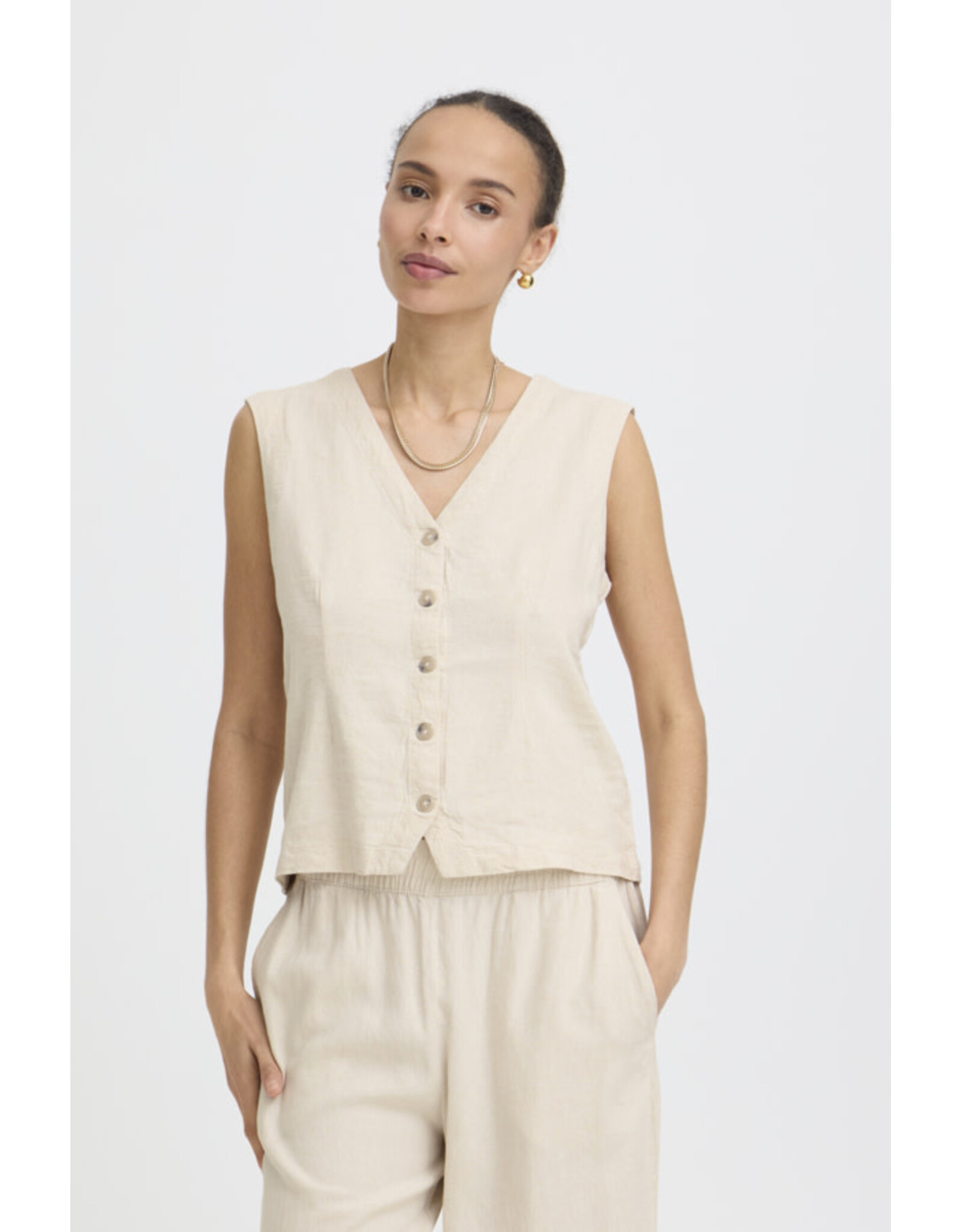 b.young b.young - Falakka Waistcoat (Rainy Day Melange)