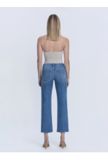 VERVET VERVET - Mid Rise Medium Dark Wash Ankle Straight Jeans (Catch the Light)