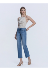 VERVET VERVET - Mid Rise Medium Dark Wash Ankle Straight Jeans (Catch the Light)