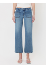 VERVET VERVET - Mid Rise Medium Wash Patch Pocket Slim Wide Jeans (Of the Band)