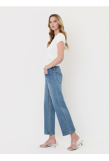VERVET VERVET - Mid Rise Medium Wash Patch Pocket Slim Wide Jeans (Of the Band)