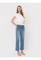 VERVET VERVET - Mid Rise Medium Wash Patch Pocket Slim Wide Jeans (Of the Band)