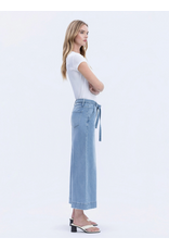 VERVET VERVET - High Rise Tie Waist Crop Palazzo Jeans (Fluster)