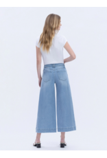 VERVET VERVET - High Rise Tie Waist Crop Palazzo Jeans (Fluster)