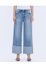 VERVET VERVET - High Rise Medium Wash Cuffed Wide Leg Jeans (Vital Symphony)