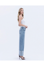 VERVET VERVET - High Rise Medium Wash Cuffed Wide Leg Jeans (Vital Symphony)