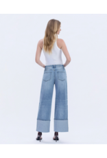 VERVET VERVET - High Rise Medium Wash Cuffed Wide Leg Jeans (Vital Symphony)