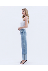 VERVET VERVET - High Rise Medium Wash Cuffed Wide Leg Jeans (Vital Symphony)