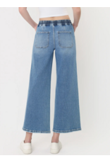 VERVET VERVET - High Rise Drawstring Waistband Wide Leg Jeans (Reassure)