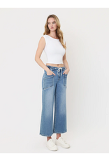 VERVET VERVET - High Rise Drawstring Waistband Wide Leg Jeans (Reassure)