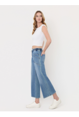VERVET VERVET - High Rise Drawstring Waistband Wide Leg Jeans (Reassure)