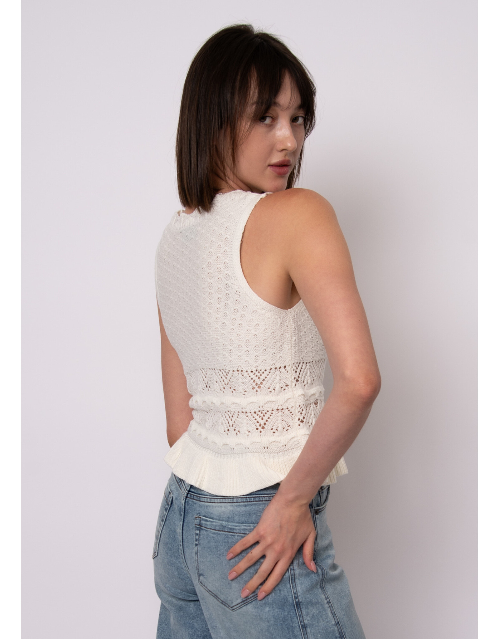 RD Style RD Style - Esmat Sleeveless U Neck Top (Cream)