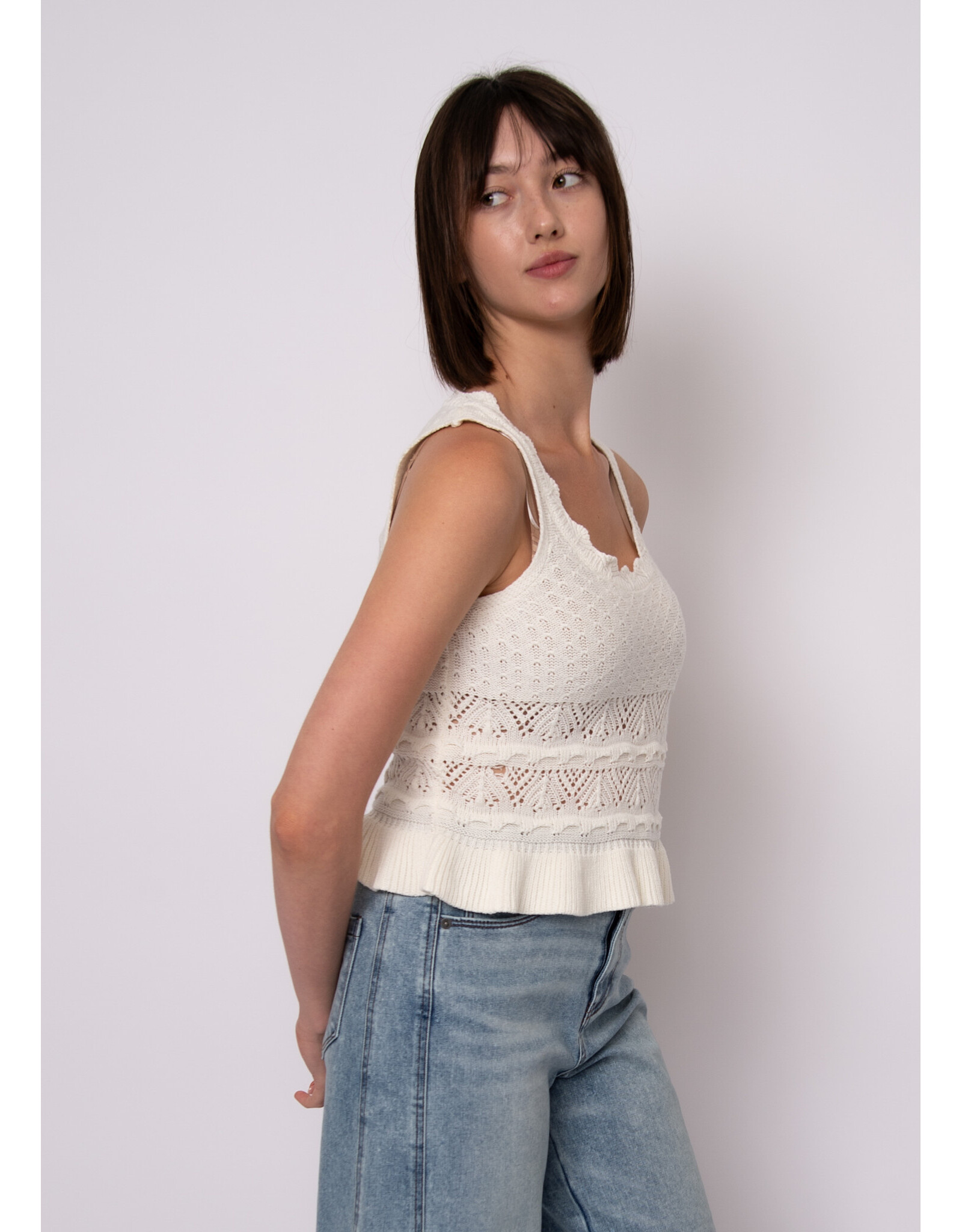 RD Style RD Style - Esmat Sleeveless U Neck Top (Cream)