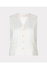 EsQualo EsQualo - Gilet short linen striped