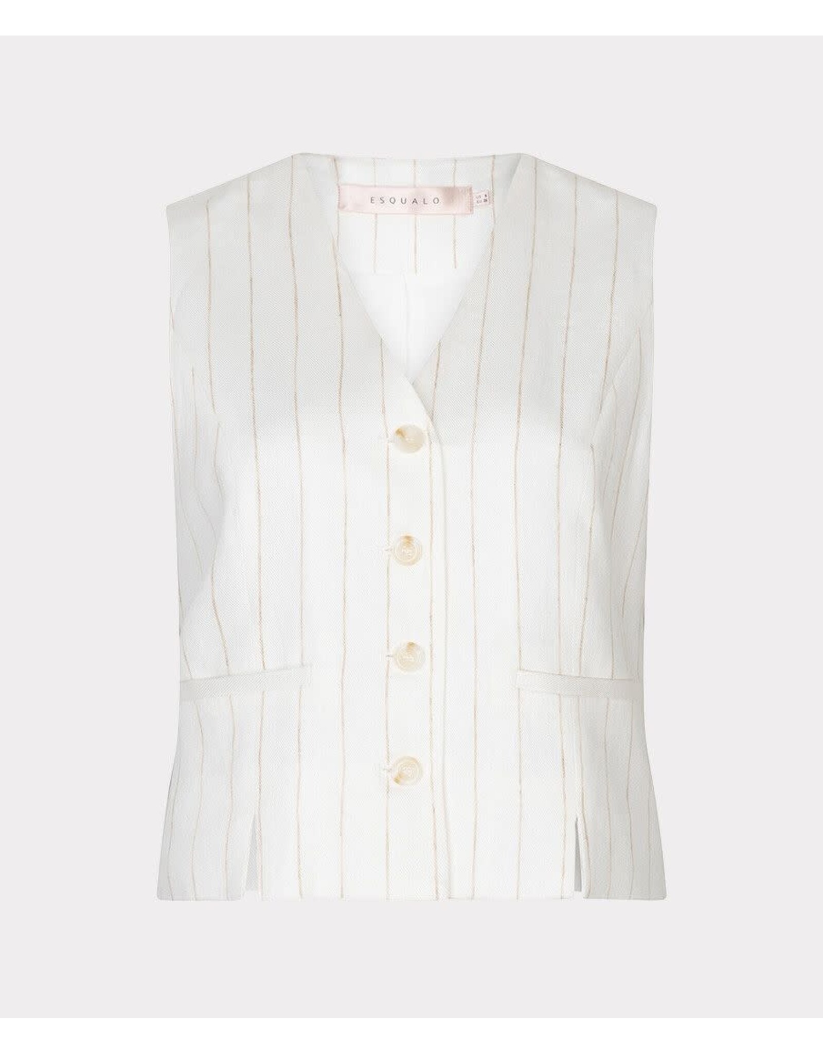 EsQualo EsQualo - Gilet short linen striped