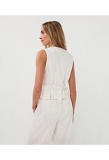 EsQualo EsQualo - Gilet short linen striped