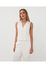 EsQualo EsQualo - Gilet short linen striped