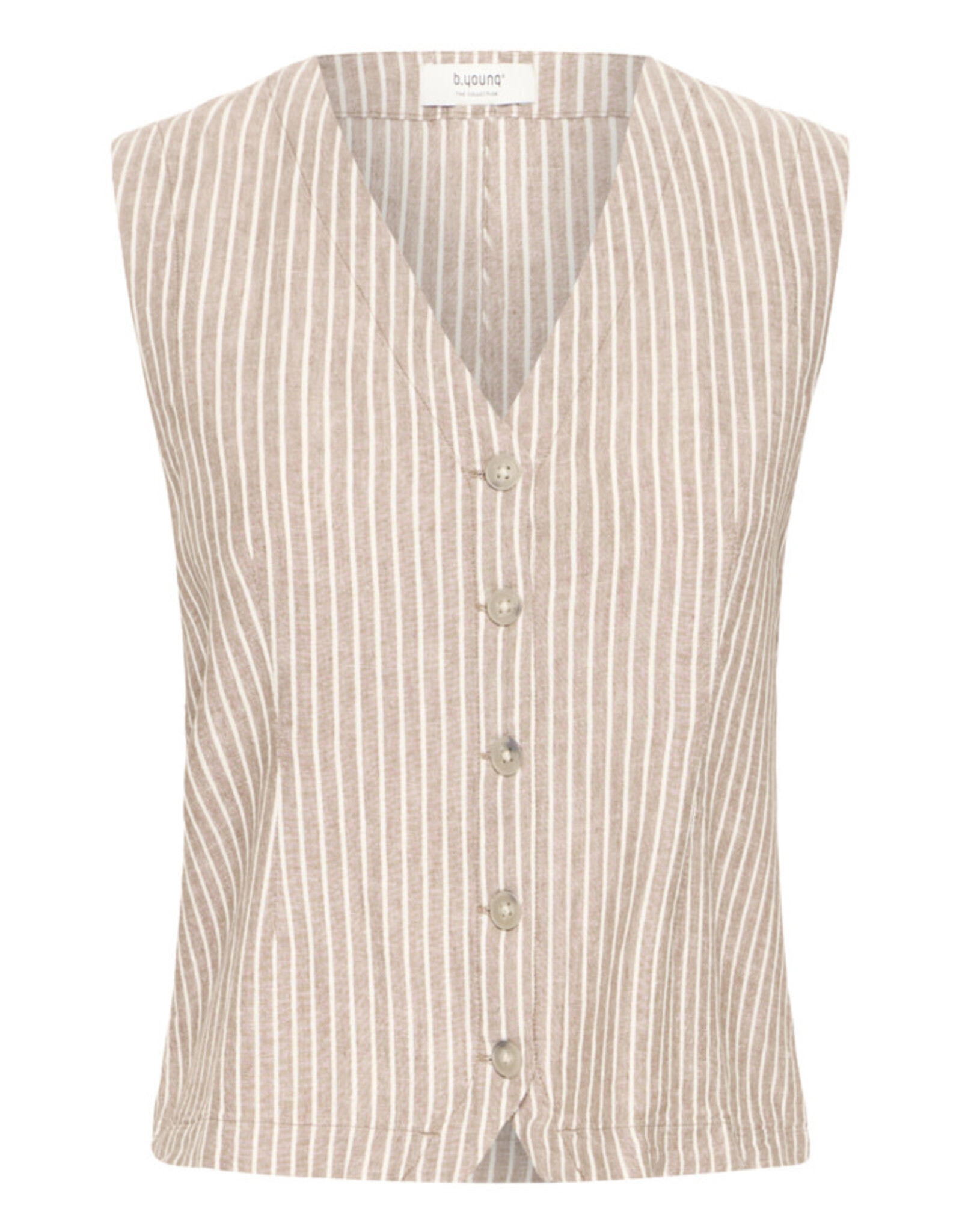 b.young b.young - Falakka Waistcoat (Rainy Day Stripe)