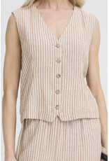 b.young b.young - Falakka Waistcoat (Rainy Day Stripe)