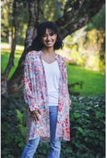 Papillon Papillon - Floral button front tunic (Pink)
