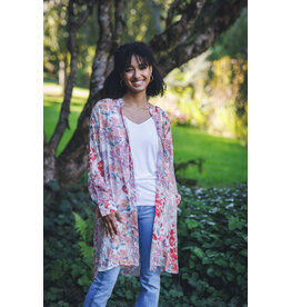 Papillon Papillon - Floral button front tunic (Pink)