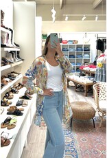 Papillon Papillon - Floral button front tunic (Blue)