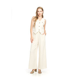 Papillon Papillon - Linen Blend Vest (Beige)