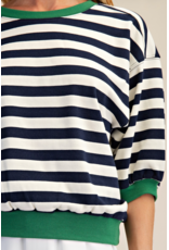 glam Round Neck Bubble Sleeve Sweatshirt