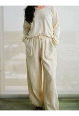 RD Style RD Style - Ginny Double Weave Stripe Pants (Stone / Off White)